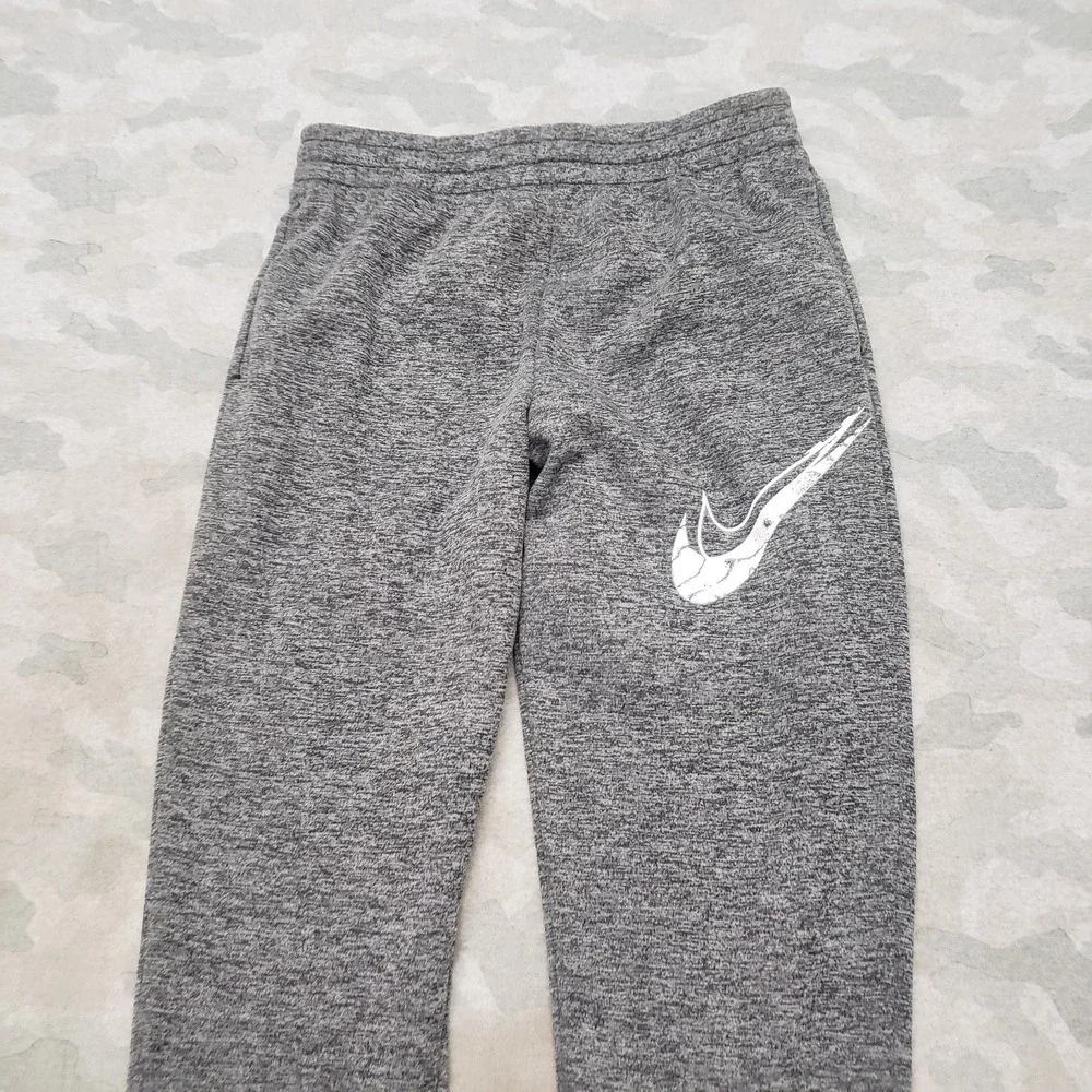 Nike Joggers Pants‎ Youth XL Gray Therma Fit Drawstring Gym Fitness